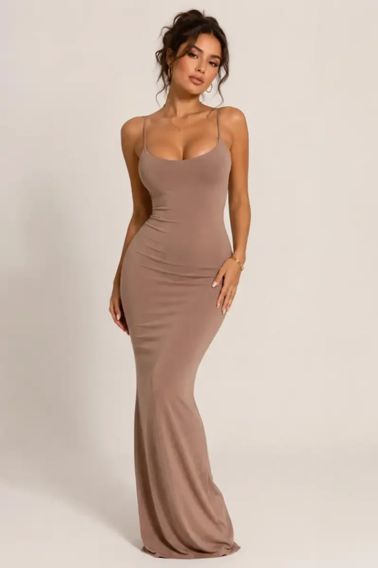 Sleeveless Rayon Blend Scoop Neck Ajay Maxi Dress